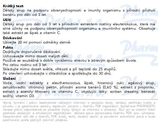 Příbalový leták - Petit Chéne Immunity 125ml
