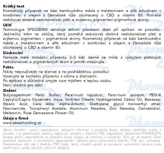 Příbalový leták - Janell Pigmentless krém 50ml