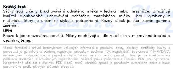 Příbalový leták - Canpol babies Sáčky k uchovávání odsátého mléka 20+5ks