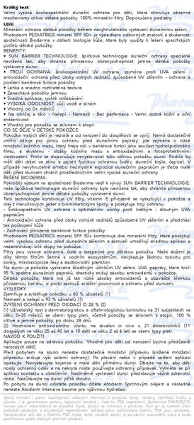Příbalový leták - BIODERMA Photoderm PEDIATRICS Mineral SPF50+ 50g