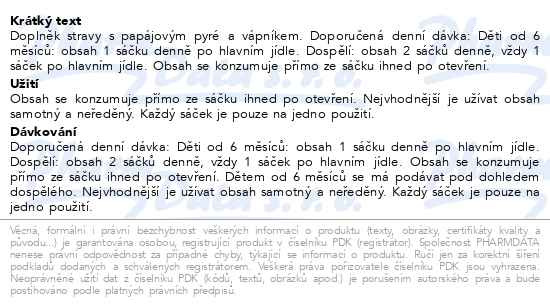 Příbalový leták - Caricol COMPLI DIGEST sáčky 14x20g