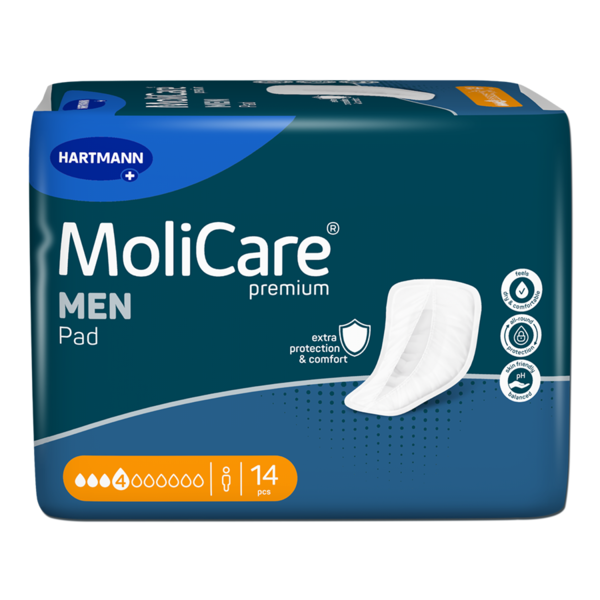 Packshot-frontal-MoliCare-Premium-MEN-Pads-4-Drops-14-pieces