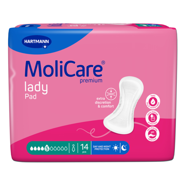 Packshot-frontal-MoliCare-Premium-lady-pad-5-Drops-14-pieces