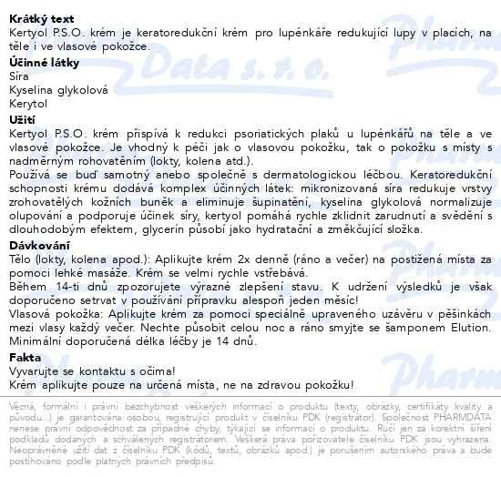 Příbalový leták - DUCRAY Kertyol PSO Keratoredukční krém 100ml
