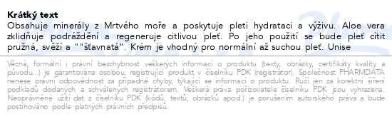 Příbalový leták - KESEM Výživný krém s avokádem a Aloe vera 50 ml