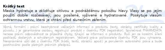 Příbalový leták - KESEM Bahenní maska na vlasy 500 ml