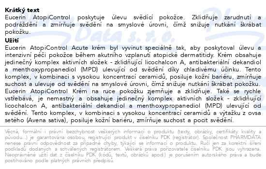 Příbalový leták - Eucerin AtopiControl Vánoce 2025