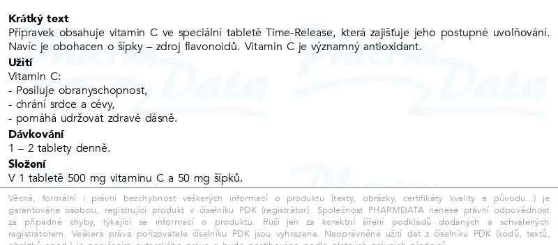 Příbalový leták - GS Vitamin C500 se šípky 50+10 tablet