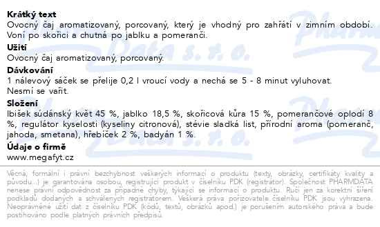 Příbalový leták - Megafyt Zimní zázrak 10x2g