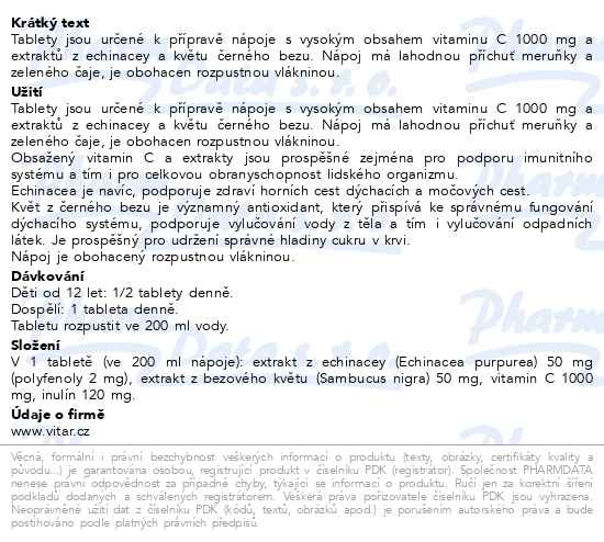 Příbalový leták - Revital Botanicals Vitamin C 1000mg eff.tbl.20