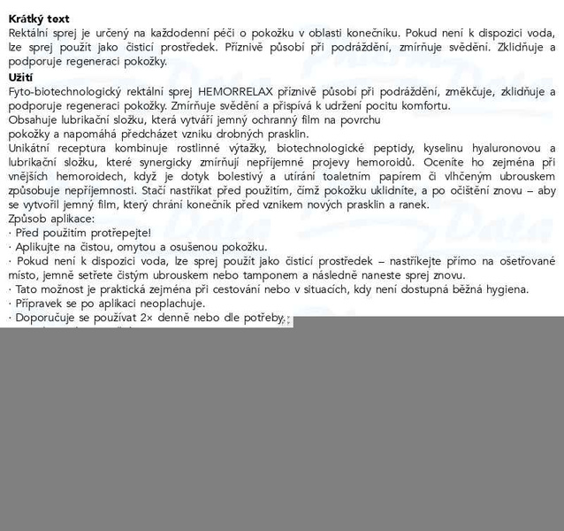 Příbalový leták - Fytofontana hemorrelax rektální sprej 50ml