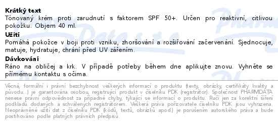 Příbalový leták - ISISPHARMA Ruboril Expert SPF50+ tinted krém 40ml