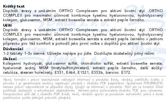 Příbalový leták - ORTHO 3000 180 tablet