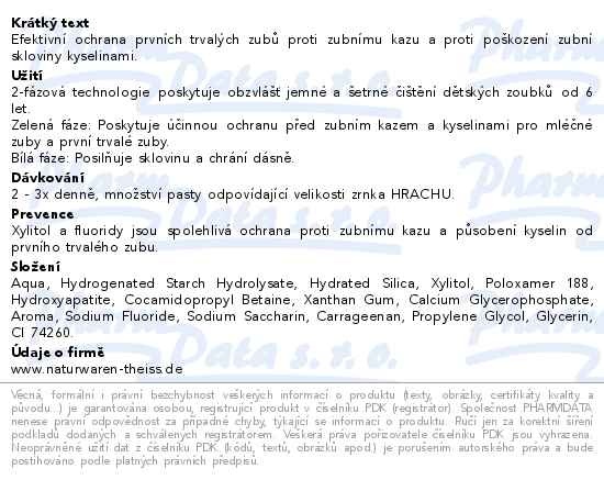 Příbalový leták - Lacalut Junior 6+ let zubní pasta 55ml