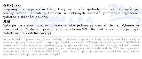Příbalový leták - SKINDERMA Glutathione Cream 50ml