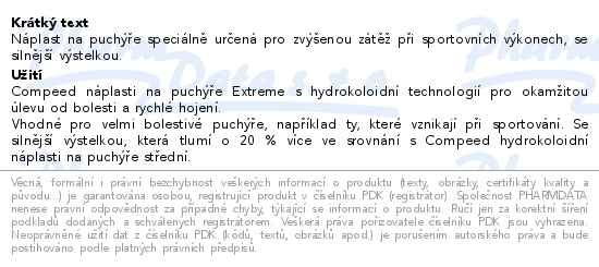 Příbalový leták - Compeed Náplasti na puchýře Extreme 5ks