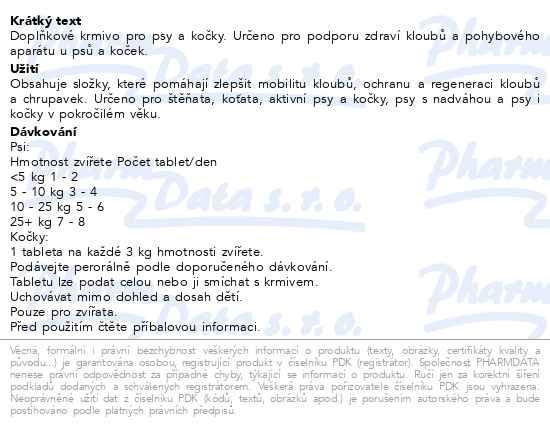 Příbalový leták - PETIGAL Kloubní výživa 100 tablet Galmed