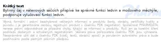 Příbalový leták - NEPHROSAL  Bylinný čaj  na ledviny 20x1.5g Fytopharma