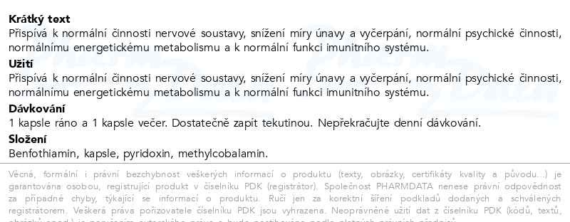 Příbalový leták - Benfothiamin 150mg cps.100