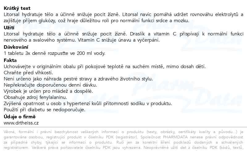 Příbalový leták - Litorsal šumivé tablety citron-máta 24 tablet