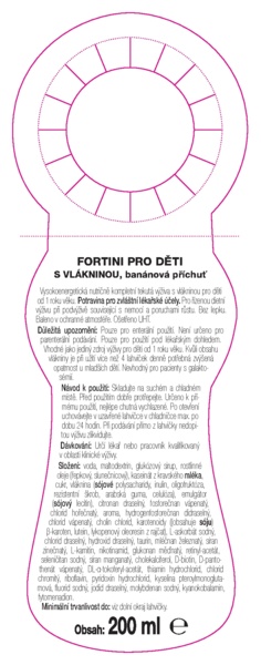 Příbalový leták (SUKL) - Fortini pro děti s vlákninou banán.př.sol.1x200ml