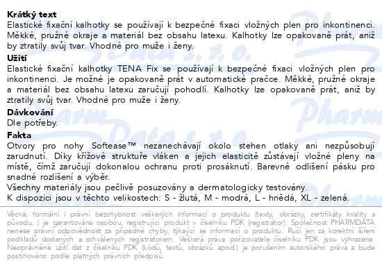 Příbalový leták - TENA Fix Premium X-Large ink.kalh.5ks 754026