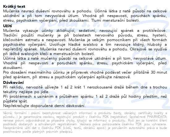 Příbalový leták - Dr.Bohm Mučenka pletní 425mg drg.30