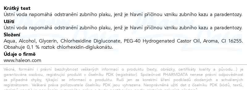 Příbalový leták - Corsodyl 0,1% ústní voda s chlorhexidinem na zánět dásní 200ml