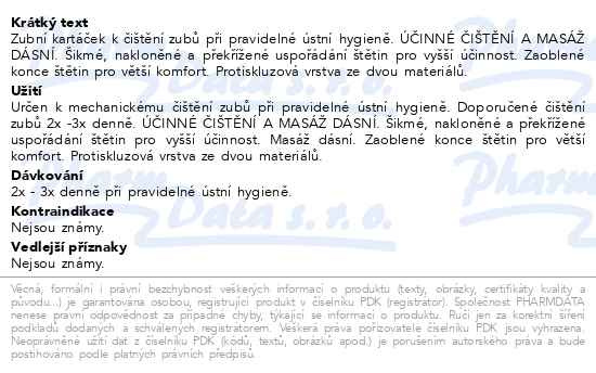 Příbalový leták - SUPERWHITE OPTIMA zubní kartáček SOFT