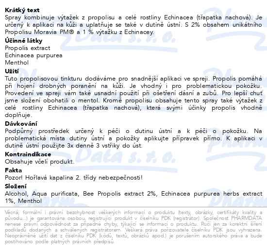 Příbalový leták - Propolis Echinacea extra 3% spray 25ml
