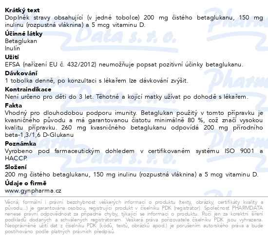 Příbalový leták - Betaglukan IMU+ 200mg tob.120