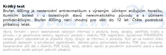 Příbalový leták - Brufen 400mg tbl.flm.50 II
