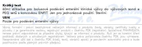 Příbalový leták - D-3NTERAL SINGLE USE SYRINGE ENFIT 60ml