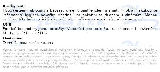 Příbalový leták - Cutosan ubrousky DrKonrad 48 ks