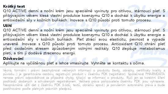 Příbalový leták - EUCERIN Q10 ACTIVE denní+noční krém 2x50ml 2023