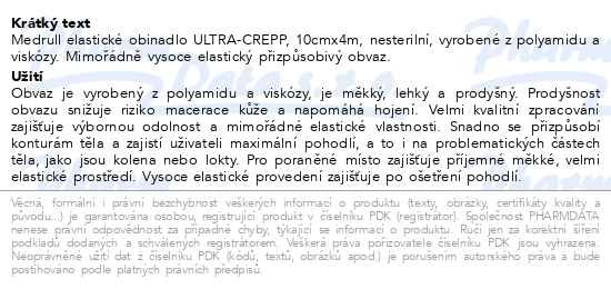 Příbalový leták - Medrull Ultra-crepp elast.obinadlo nester.10cmx4m