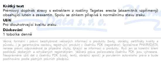 Příbalový leták - MOVit Lutein Forte 25mg+Taurin tob.90