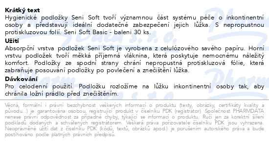 Příbalový leták - Seni Soft Basic podl.absorp.90x60cm 30ks