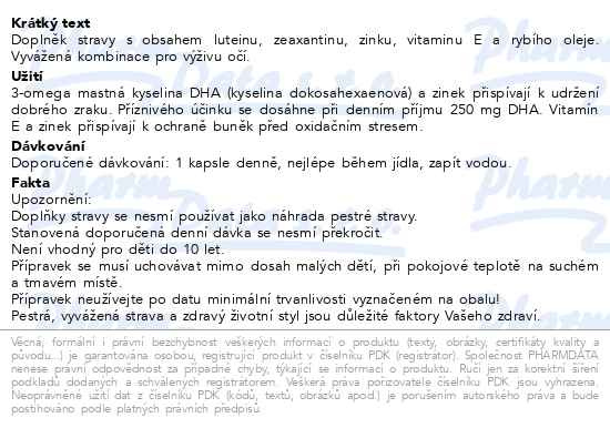 Příbalový leták - Lutein Premium cps.60 Generica