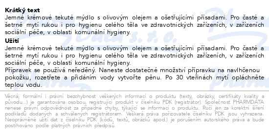 Příbalový leták - Prosavon 5 l krémové tek. mýdlo