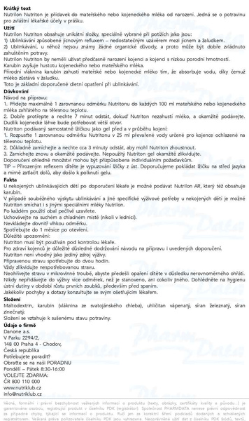 Příbalový leták - Nutrilon Nutriton 135g