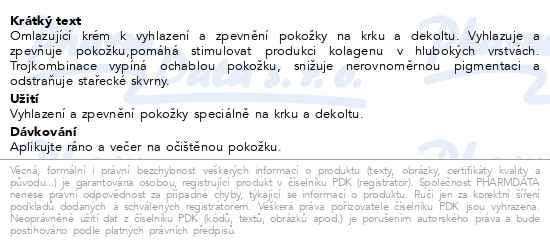 Příbalový leták - NEOSTRATA SA Triple Firming Neck Cream 80 g