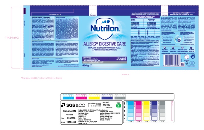 Příbalový leták (SUKL) - Nutrilon Allergy Digestive Care por.plv.sol.1x450g