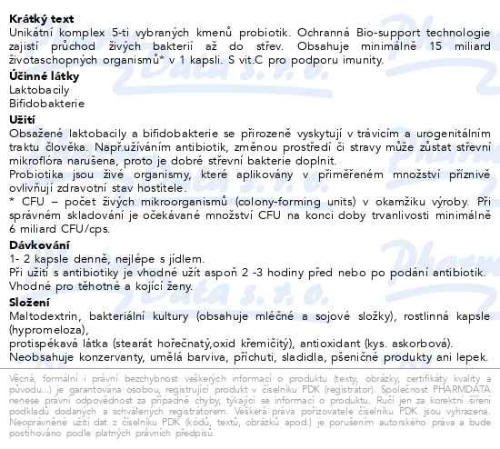 Příbalový leták - NatureVia Laktobacily 5 Imunita cps.66