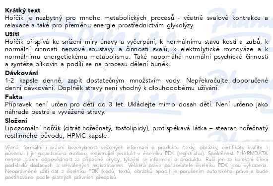 Příbalový leták - MOVit Lipozomální Hořčík Citrát cps.60