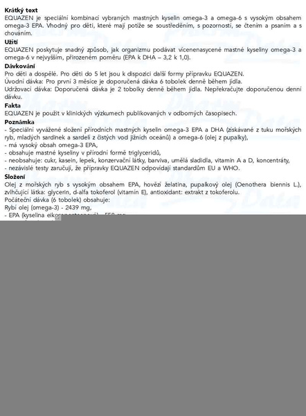 Příbalový leták - EQUAZEN tob.60