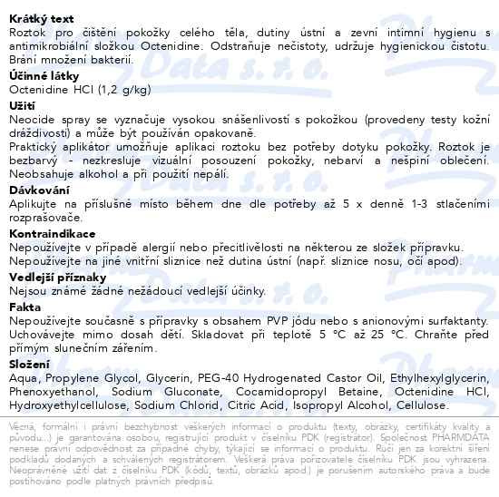 Příbalový leták - Phyteneo Neocide spray 50ml