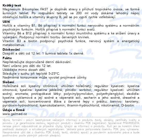 Příbalový leták - Magnesium B-komplex FAST XXL Galmed eff tbl 24