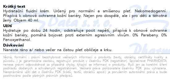 Příbalový leták - ISISPHARMA Sensylia 24h Legére hydratační fluid 40ml