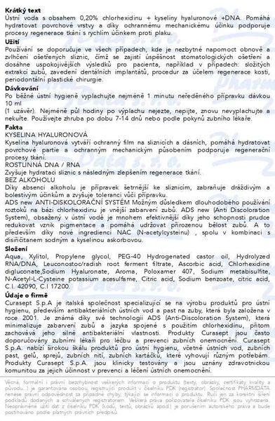 Příbalový leták - CURASEPT ADS DNA IMPLANT PRO Ústní voda 200ml